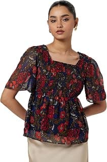 VERO MODA Women Floral Print Peplum Top