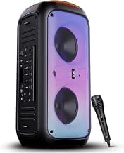 boAt Partypal 300/320 Speaker with 120 W Boat Signature Sound, Karaoke with Built-in Mic, Up to 6 hrs Playtime, TWS Mode, Bluetooth v5.3, AUX Port, & USB Type-C Port(Premium Black)