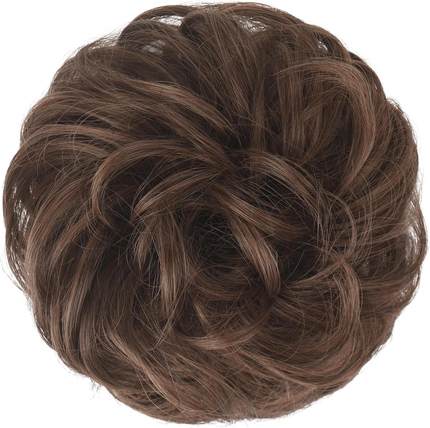 Chaam Messy Hair Bun Cotton Lace Extensions Chignons Hair Hair Scrunchie Scrunchy Updo Hairpiece Hair Extensions Ideal for Women Wedding & other Function (35 Gram, Chocolate Brown)