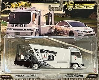 Hot Wheels Team Transport 07 Honda Civic Type R, Celebrates Racing Experience & Car Culture, Vehicles, 1:64 Scale Car & Transport, Gift for Race Fans & Toy Car Collectors