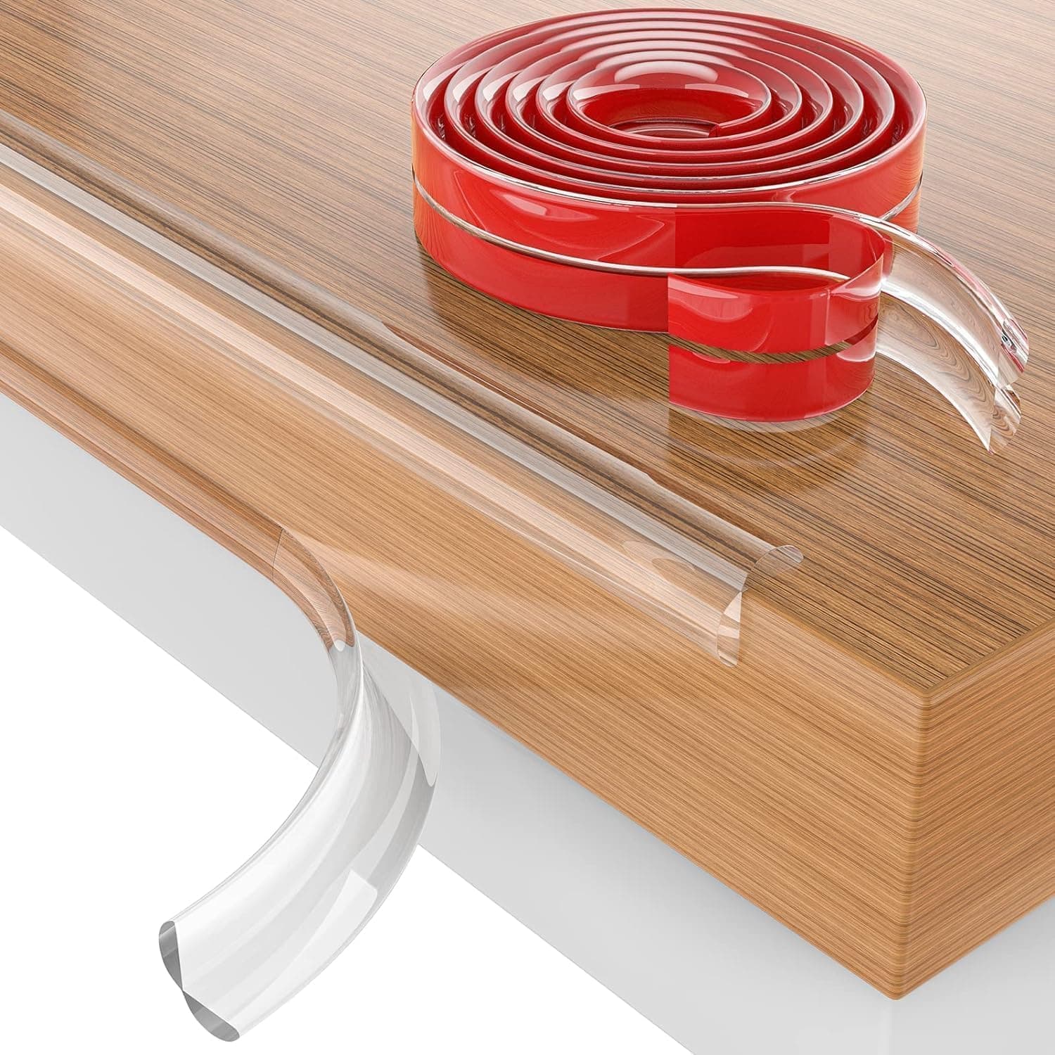 3 - Meter Transparent Baby Safety Edge Protector Strip with Strong Adhesive – Soft PVC Corner & Table Edge Guard for Child Proofing Furniture, Desk, Bed & Wall (3-Meter)