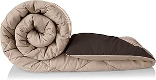 Amazon Brand - Solimo Microfibre Reversible Comforter, Single (Sandy Beige & Walnut Brown, 200 GSM), 50 TC