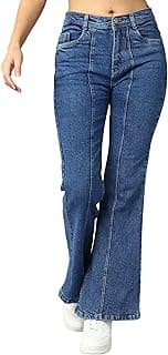 Nifty Womens Mid Rise Denim Wide Leg Jeans