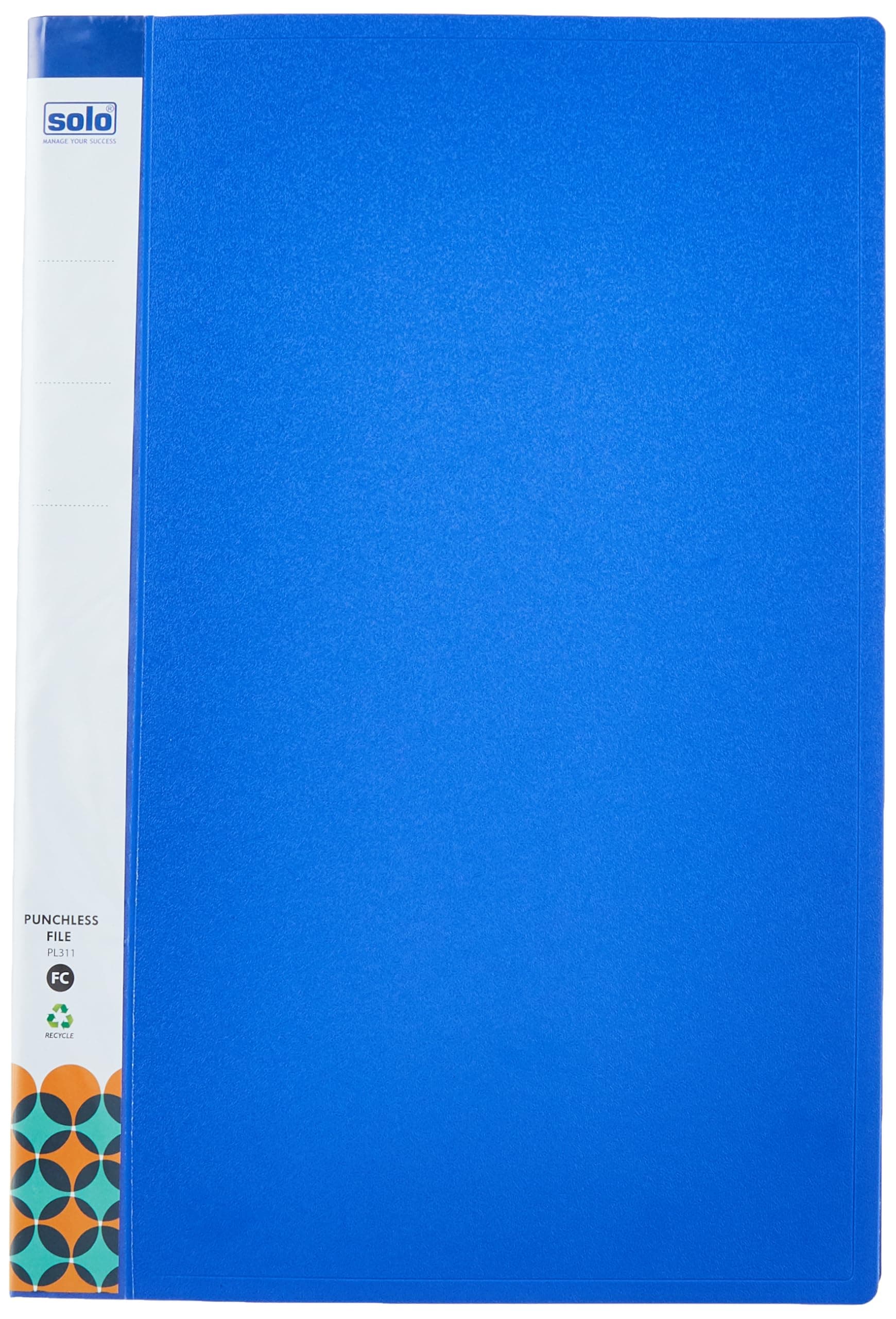 Solo FC Punchless Lever Clip File | Transparent Pocket, Office Document File Folder for Papers & Projects, Display Presentation Organizer Plastic File for Certificates & Portfolio