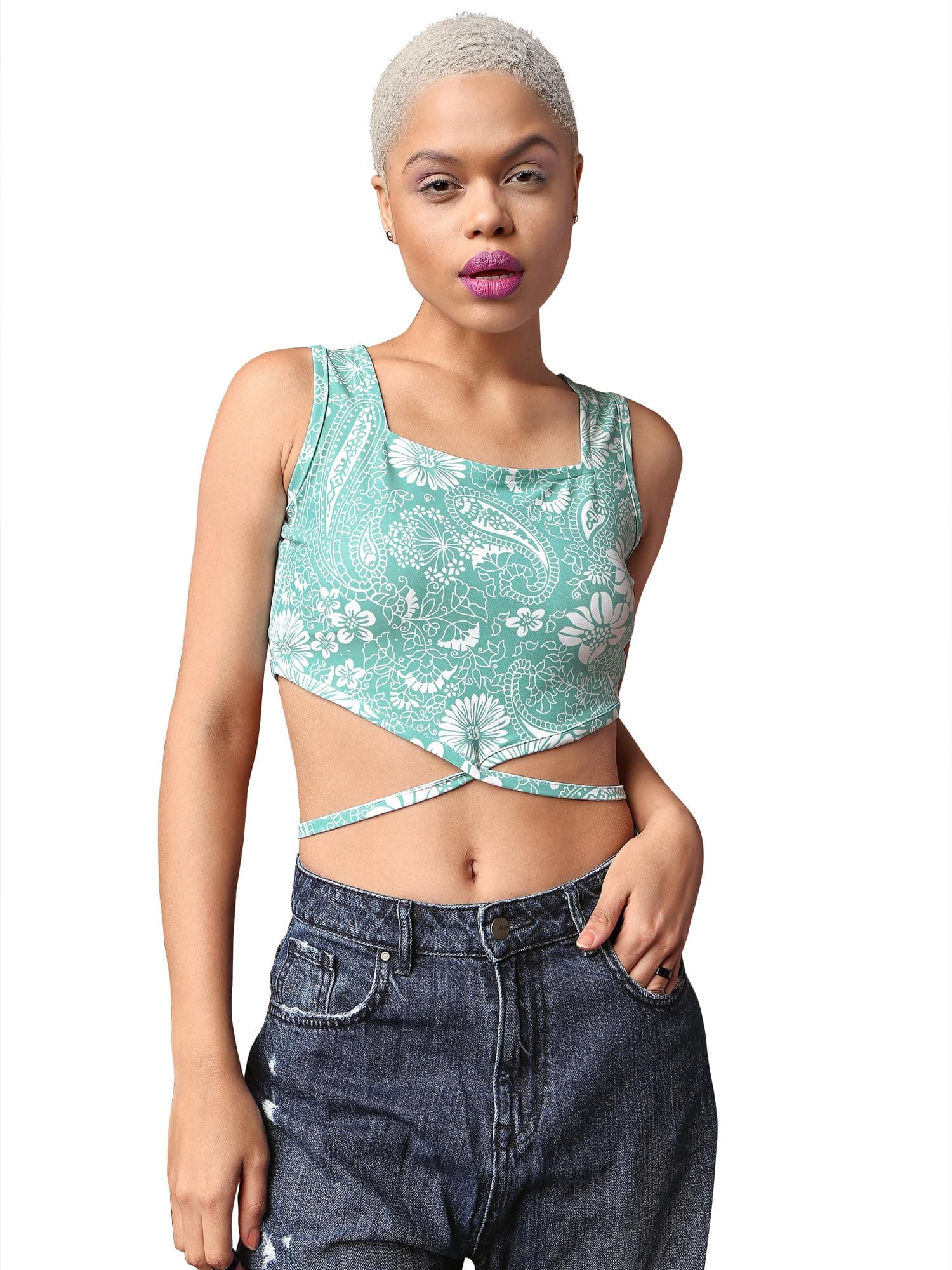 PURVAJA Women's Paisley Relaxed Fit Shirt