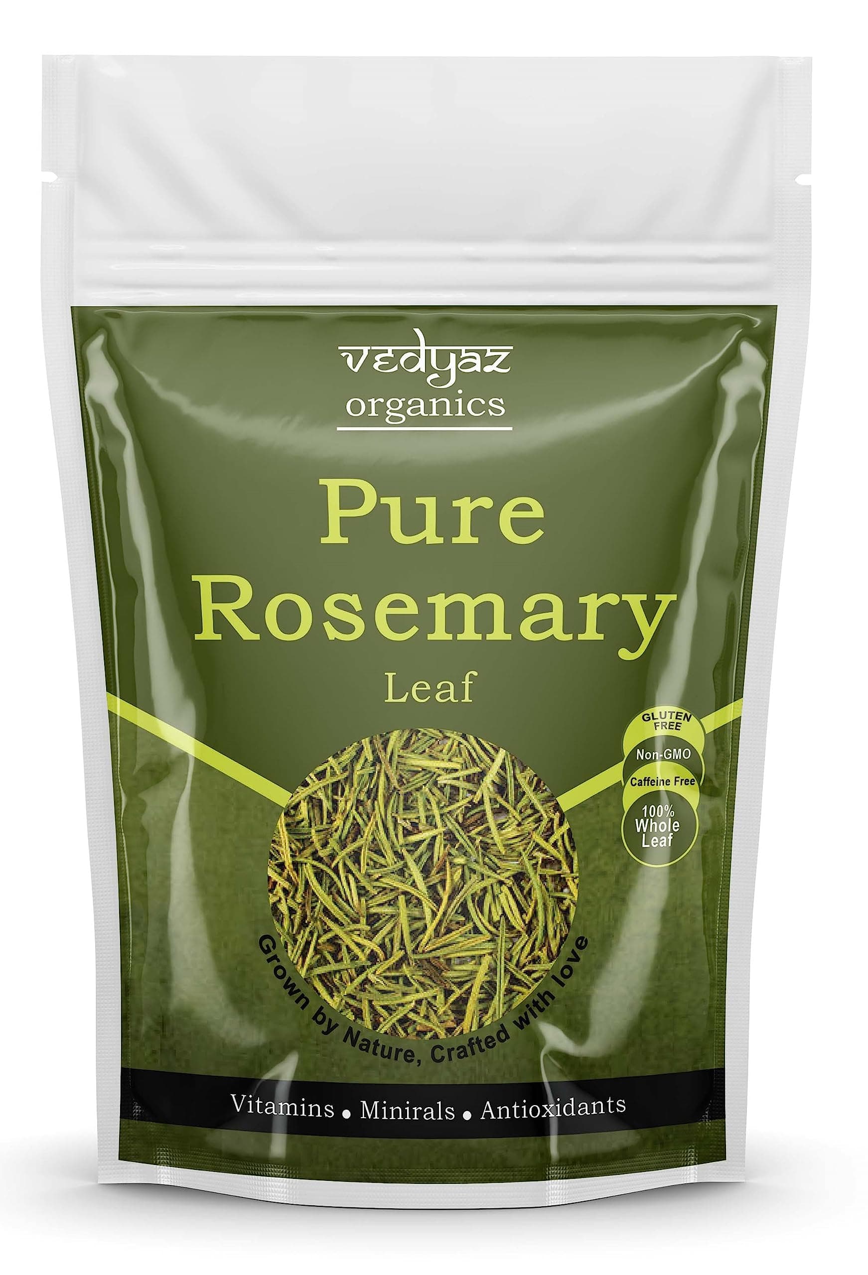 Vedyaz Organics Rosemary Dried Leaves For Hair Growth - 1 kg - Organic Rosemary herbal tea/for cooking