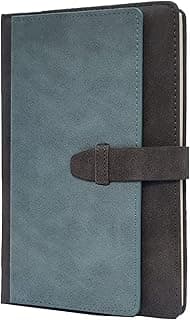 AccuPrints A5 Diary Grey Green Hard Bound Size 5.8 x 8.3 inches Notebook Diary Canvas Cover with Belt Lock Pages 200 for Office