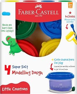 Faber-Castell Modelling Dough - Pack of 4 (Assorted)