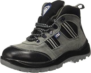 Allen Cooper Allen Cooper AC 1157 Hi-Ankle Leather Safety Shoe, Size 11 UK/India