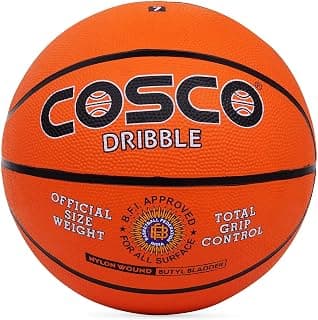 Cosco Rubber Dribble Basketball (Size 5, Orange)
