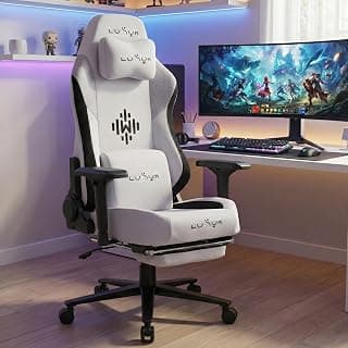 Dr Luxur® 2026 Edition Weavemonster Ergonomic Gaming Chair | Chair For Office Work | Honeycombed Fabric | Magnetic Neck Pillow | Portable Lumbar Pillow | Footrest | 4-D Armrest with 180 Recline (Grey)