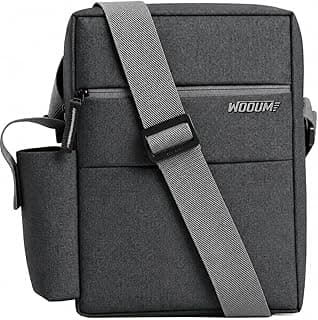 Wooum Dark Grey Sling Bag for Men & Women | Water Resistant Khadi Milange Fabric | 3 Zipper Compartments | Adjustable Strap | 500ml Bottle Holder | Travel & Daily Use Crossbody Bag