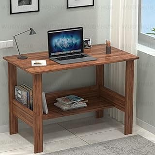 Wudyhub Computer Home/Office Desk | Writing Study | Laptop Table | Modern Simple Desk | Small Desks for Small Spaces | Sturdy Desk for Home, Office, Bedroom, Living Room (ST-09-Brown)