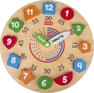 Giggles My Clock, Shape Sorting Clock Puzzle, Teaches Time, Shapes and Numbers Preschool Toys (3 Years & Above, Multicolour)