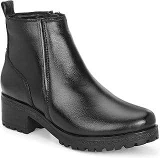 layasa Smart Casual Mid-Top Heel Trendy Zip Chelsea Boots For Women