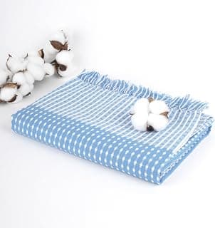 Thirsty Towel by Doctor Towels | 100% Cotton Bath Towel Honeycomb Pack of 1 | Ultra Soft Cotton Towels for Bath Large Size 150 x 75 cm | Quick Dry Towels for Bath Men & Women – Persian Blue