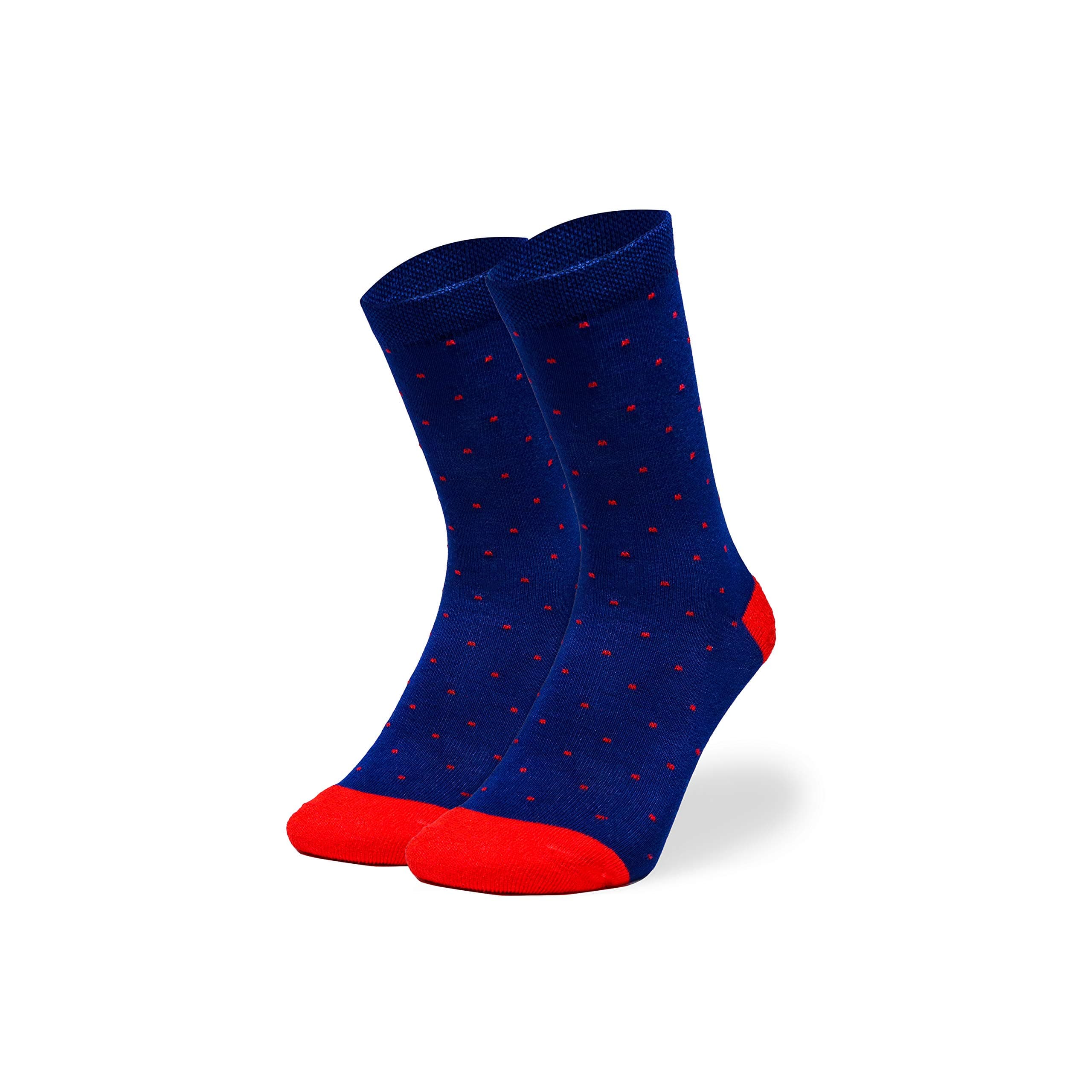 SockSoho Premium Colorful Scottish Lisle Cotton Socks for Men - Regal Edition (Material: Scottish Lisle Cotton | Color: Blue | Free Size | Regular Length) (Blue)