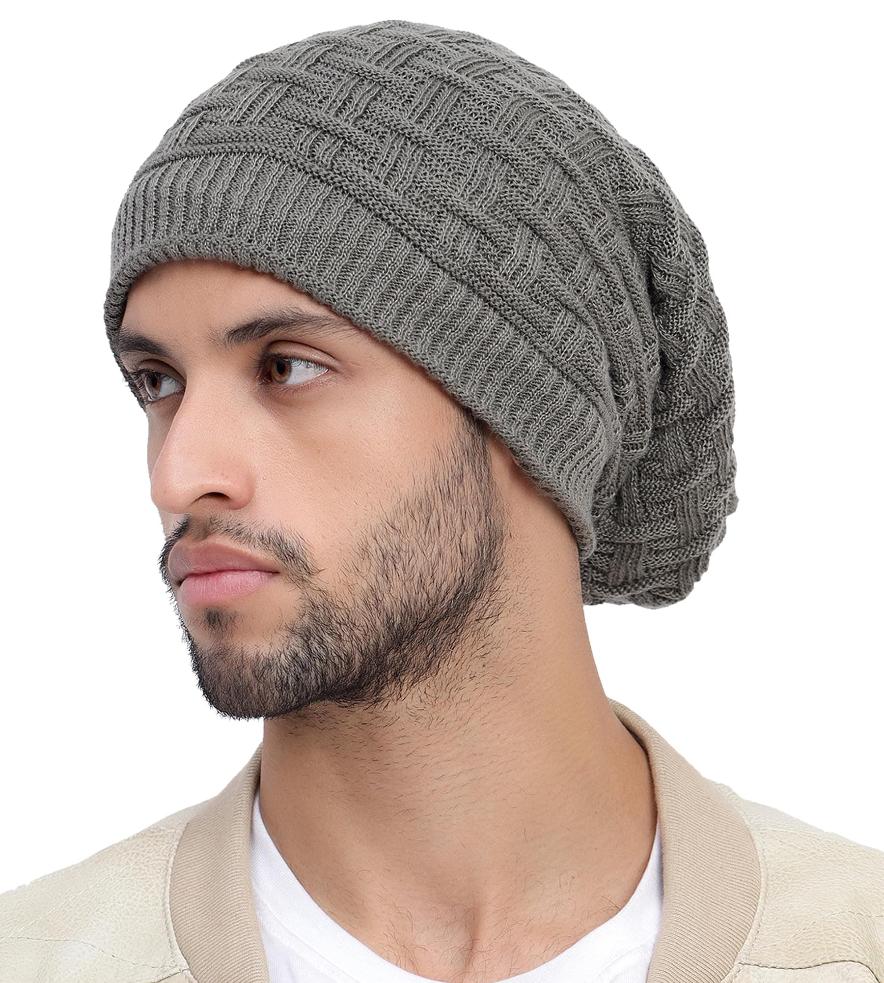 Freecultr Unisex Premium Beanie Cap for Men Women Skull Slouchy Winter Woolen Knitted Inside Fur Caps (Pack of 1)