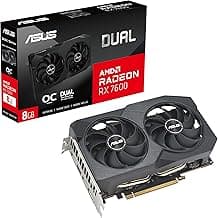 ASUS Dual Radeon™ RX 7600 V2 OC Edition 8GB GDDR6 Graphics Card (PCIe 4.0, 8GB GDDR6, HDMI 2.1, DisplayPort 1.4a, 2.5-Slot Design, Axial-tech Fans, GPU Tweak III)