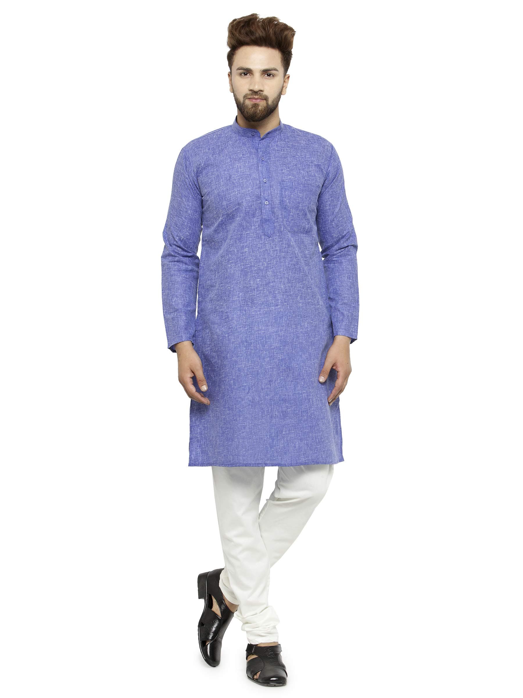 Ben Martin Men Cotton Blend Solid Rich Kurta & Pyjama Set