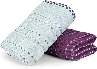 MYTRIDENT Towels for Bath, His and Her Towel Collection 2 Piece Bath Towel Set, 500 GSM,100% Cotton Towel, Towels for Men/Women - Adam & Eve