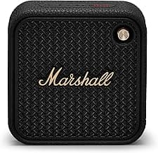 Marshall Willen II Portable Bluetooth Speaker with 17+ Hours of Portable Playtime, Dust & Waterproof (IP67) - Black & Brass.