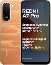 Redmi A7 Pro 4G (Sunset Orange, 4GB RAM, 64GB Storage) | Segment's Slimmest Smartphone | Segment's Largest 6300mAh Battery| Segment's Largest 17.53cm and Smoothest 120Hz Display