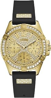 GUESS Silicone Analog Gold Dial Women's Watch-U1160L1