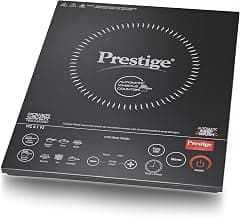 Prestige PIC 6.1 V3 2200 Watts Induction Cooktop | Patented Automatic Whistle Counter | 4KV Surge Protection | 7 Preset Indian Menu Options With Timer | Touch Button | Black | 1Y Warranty | BIS