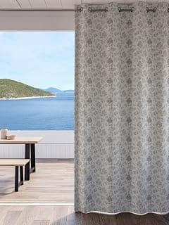 Ddecor Curtain Pack of 1, Polyster Jacquard Floral Curtain, Large Door 9 FT, Maurier, Room Darkening |135 CM X 260 CM, Beige