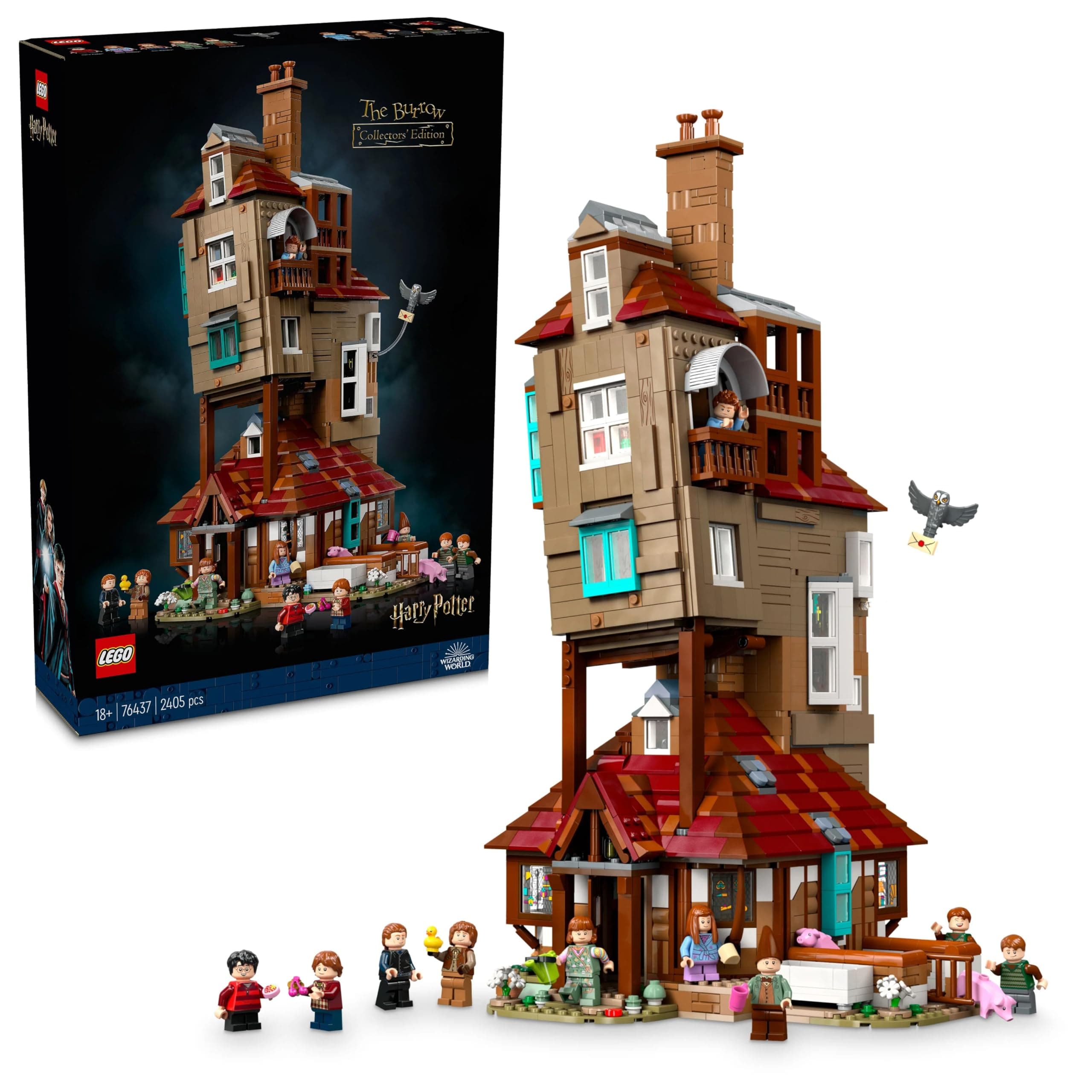 LEGO Harry Potter The Burrow – Collectors’ Edition Weasley House Building Set for Adults 76437
