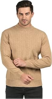 Men Woolen Round Neck Solid Striped Design Pullover Heavy Rainbow Fabric Winter Wear Pure Wool Cardigan for Men Fully Warm Pullover Free Sizes