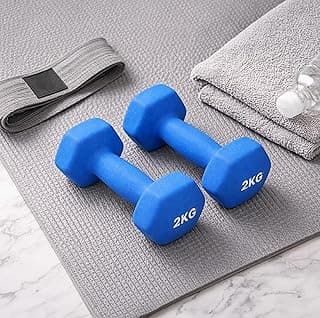 AmazonBasics Neoprene Dumbbell 2 Kg, Set of 2