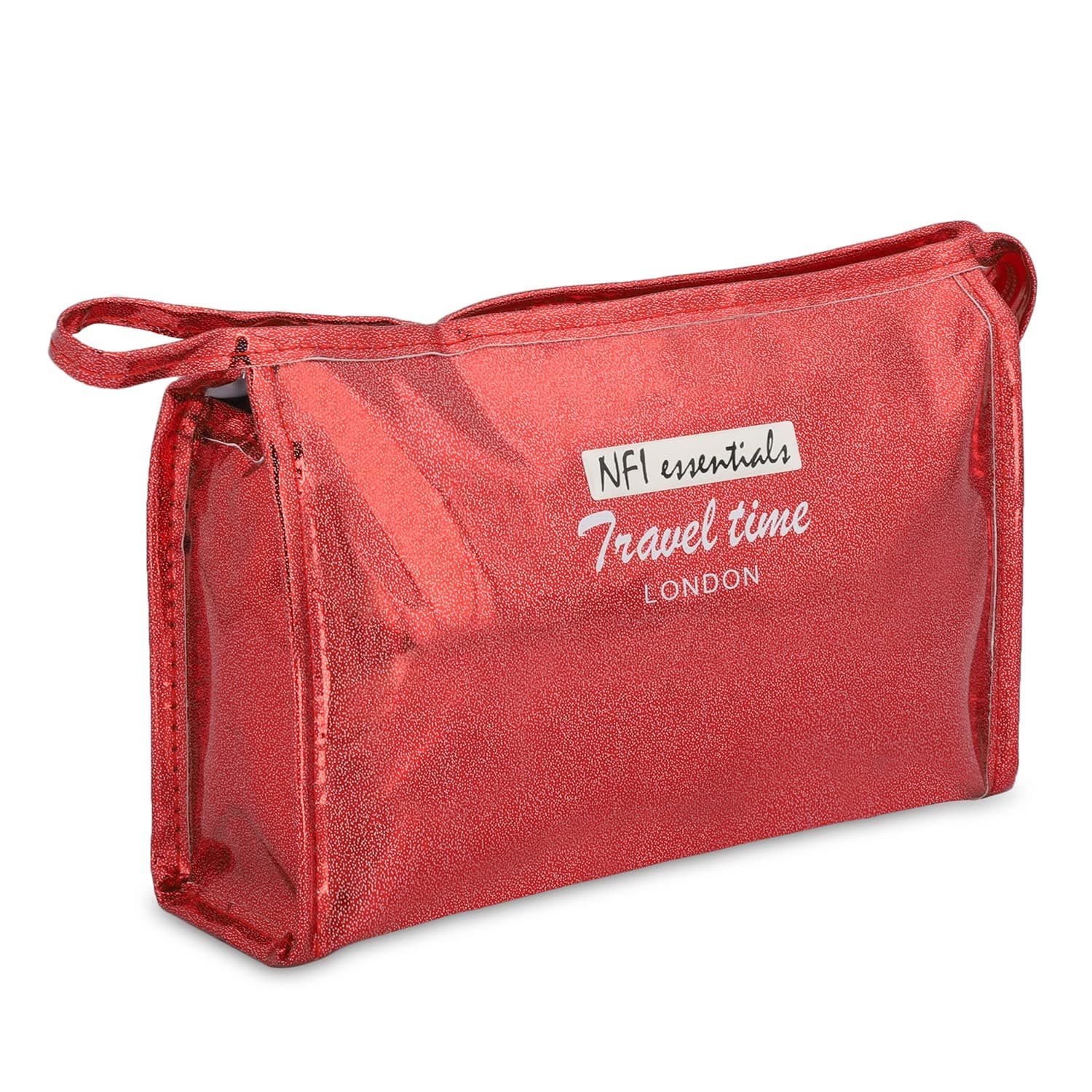 NFI essentials PU Makeup Pouch for Women Travel-Friendly Toiletry Organizer for Makeup, Skincare & Accessories Stylish & Durable Design with Zip Closure