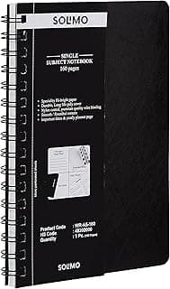 Amazon Brand - Solimo Wirebound Notebook, A5 Size, 160 Pages, Single Ruled, 70 GSM Paper