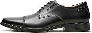Clarks Men's Tilden Cap Oxford Shoe Black Leather