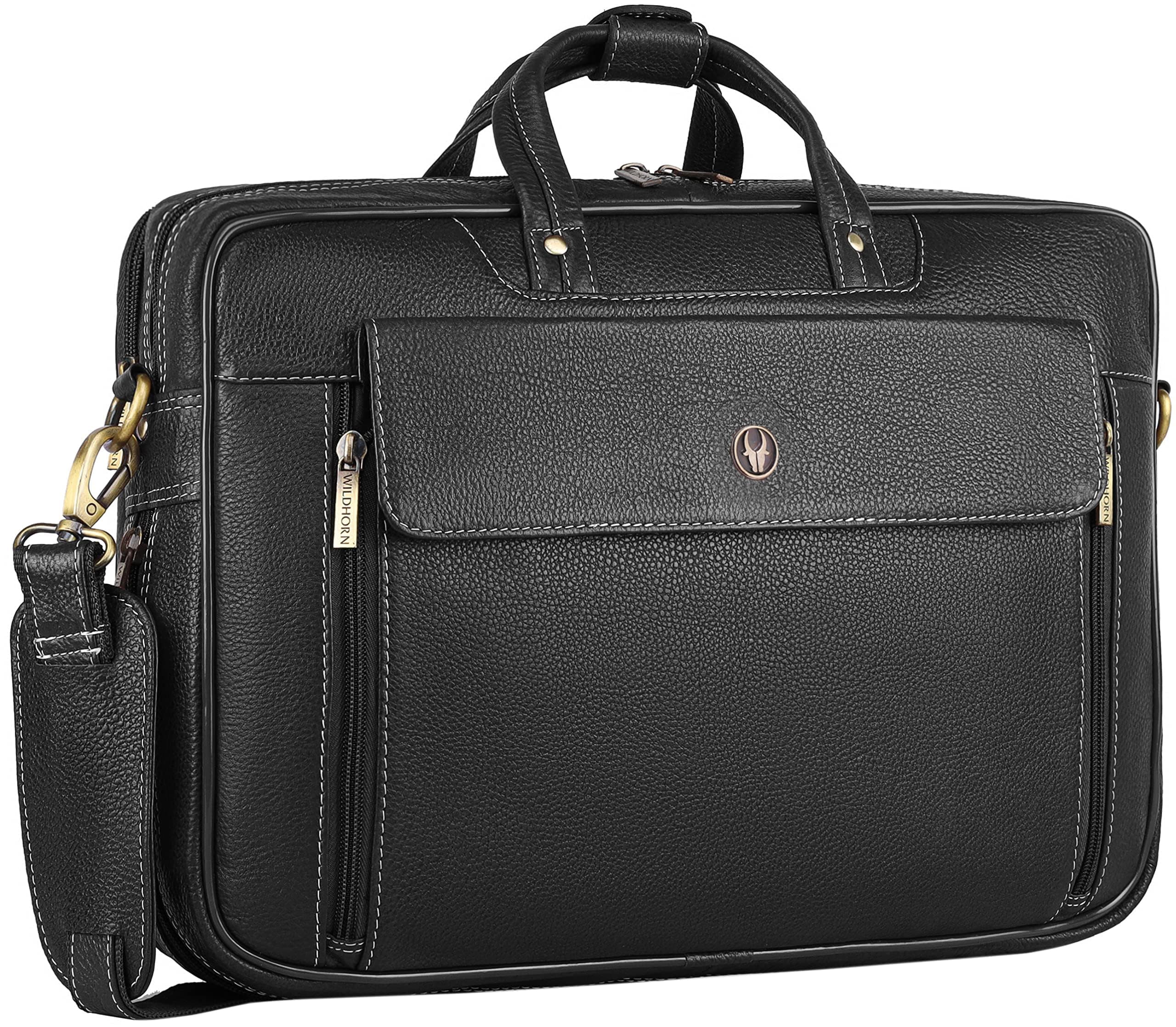 WildHorn Genuine Leather (15.5 inch) Laptop Messenger Bag Dimension : L-15.5 inch W-4 inch H-11.5 inch