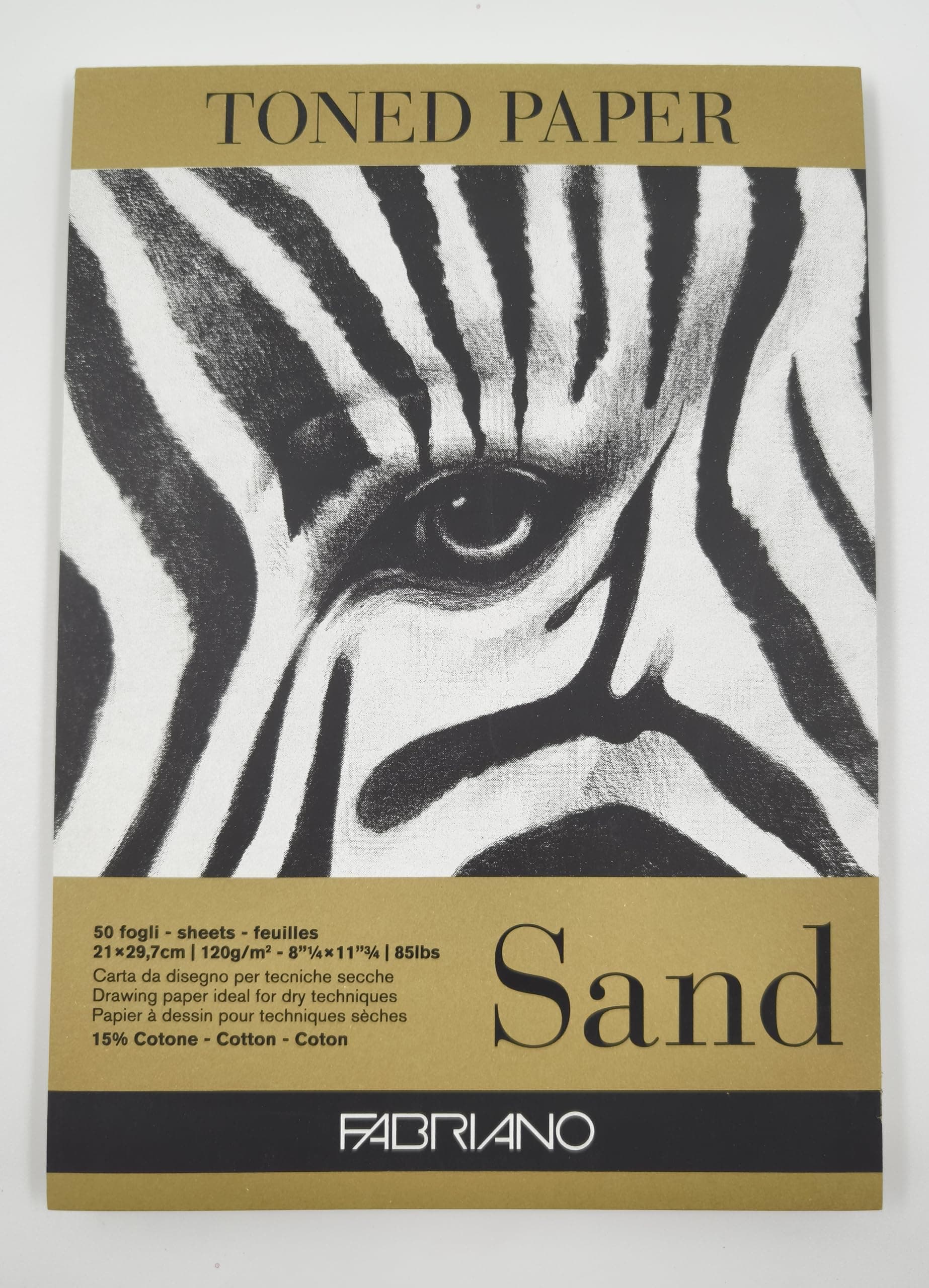 Fabriano Toned Paper Pad Sand, Size - A4, 120 GSM (Contains- 50 Sheets)