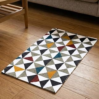 Saral Home Cotton Printed Rectangular Rug (Grey, 50X80 Cm)