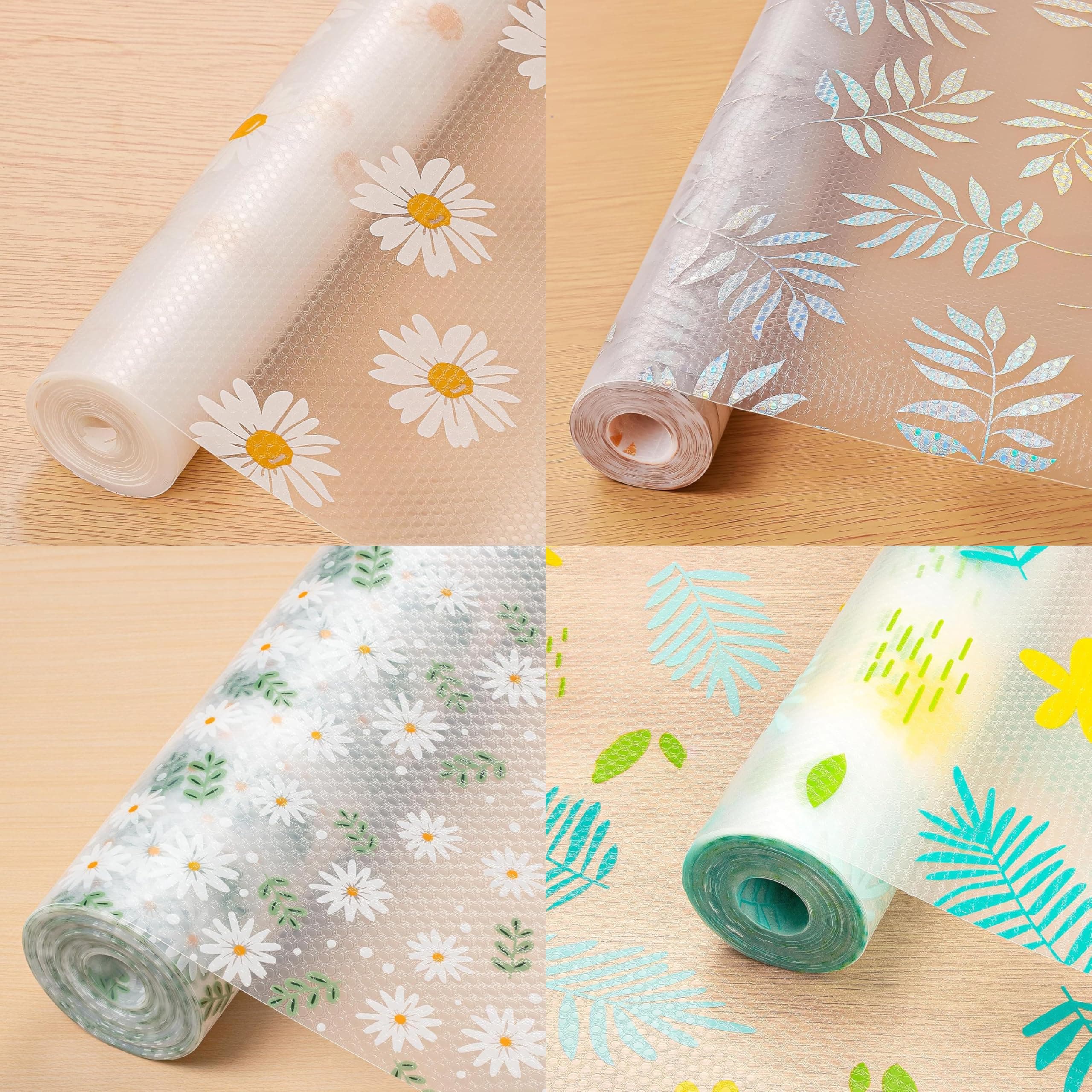 Style Keepers 2 Roll (45cm X 125cm) Kitchen Mats for Shelves Shelf Drawer Liners Wardrobe Cupboard Anti-Slip Super Strong Eva Bathroom Cabinet Placemat Sheets Fridge Table Transparent Sheet Roll Cloth