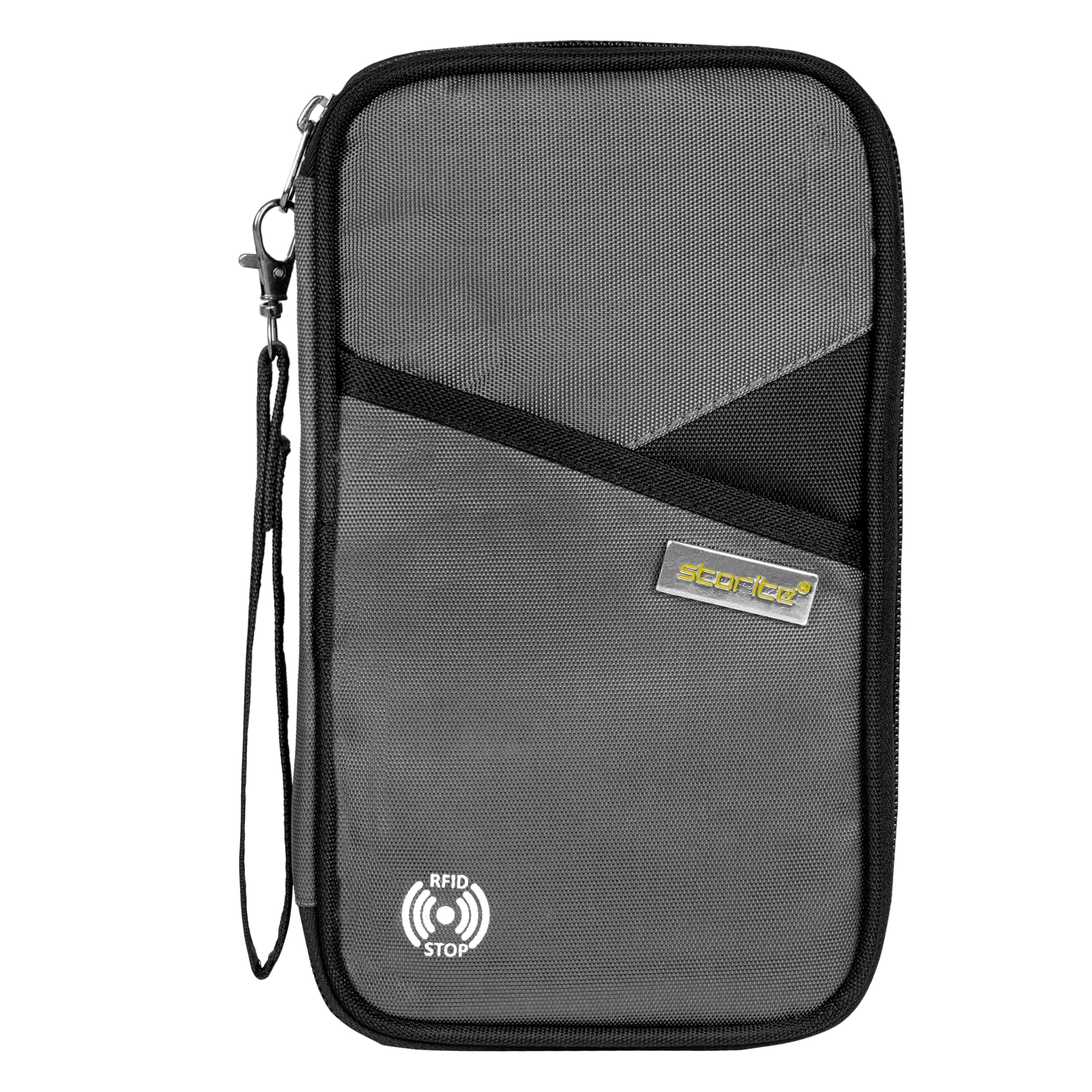 Storite RFID Blocking Travel Passport Holder Cover Case Travel Wallet Document Organiser (Light Grey)