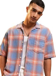 Highlander Men's Checkered Oversized Fit HLOS000257