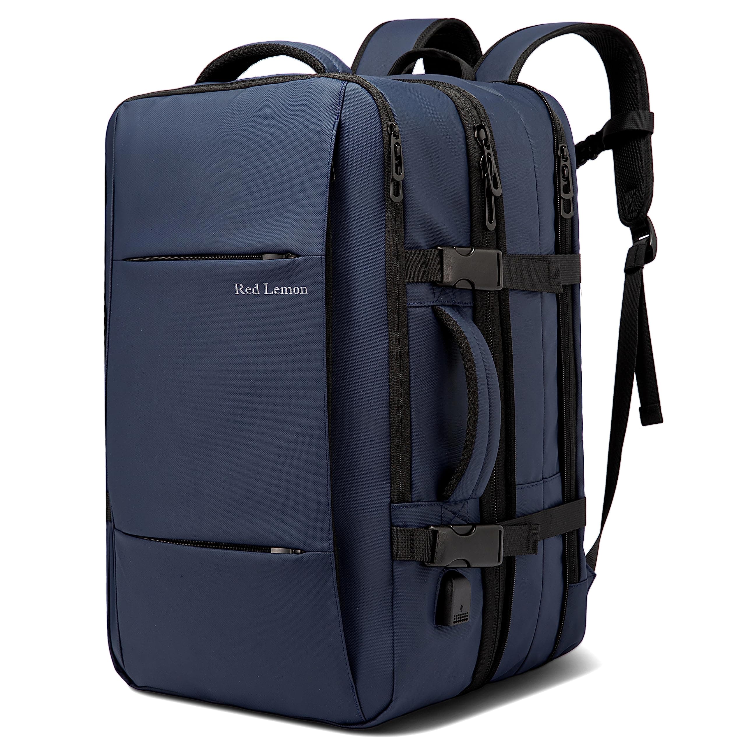 Red Lemon Titan Ultrafit Plus Bange Series 15.6-Inch Laptop Backpacks for Men and Women 45L Outdoor and Camping 3In1 Office Bags,Travelling,Backpack (with Bottle Holder), Blue