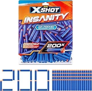 XSHOT Insanity 200 Dart Refill Pack by ZURU, Compatible with XSHOT and Other Brands, Blaster Outdoor Toys