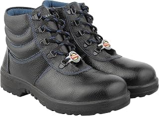 Liberty Warrior 98-02-SSBA High Ankle Safety Shoes for Men, Steel Toe, Light Weight, Black, Sizes-5UK-11UK