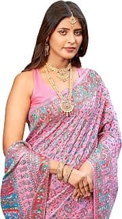 Glory Sarees Women's Kashmiri Pashmina Silk Woven Saree With Blouse Piece (Heritage_Silk110_Parent)