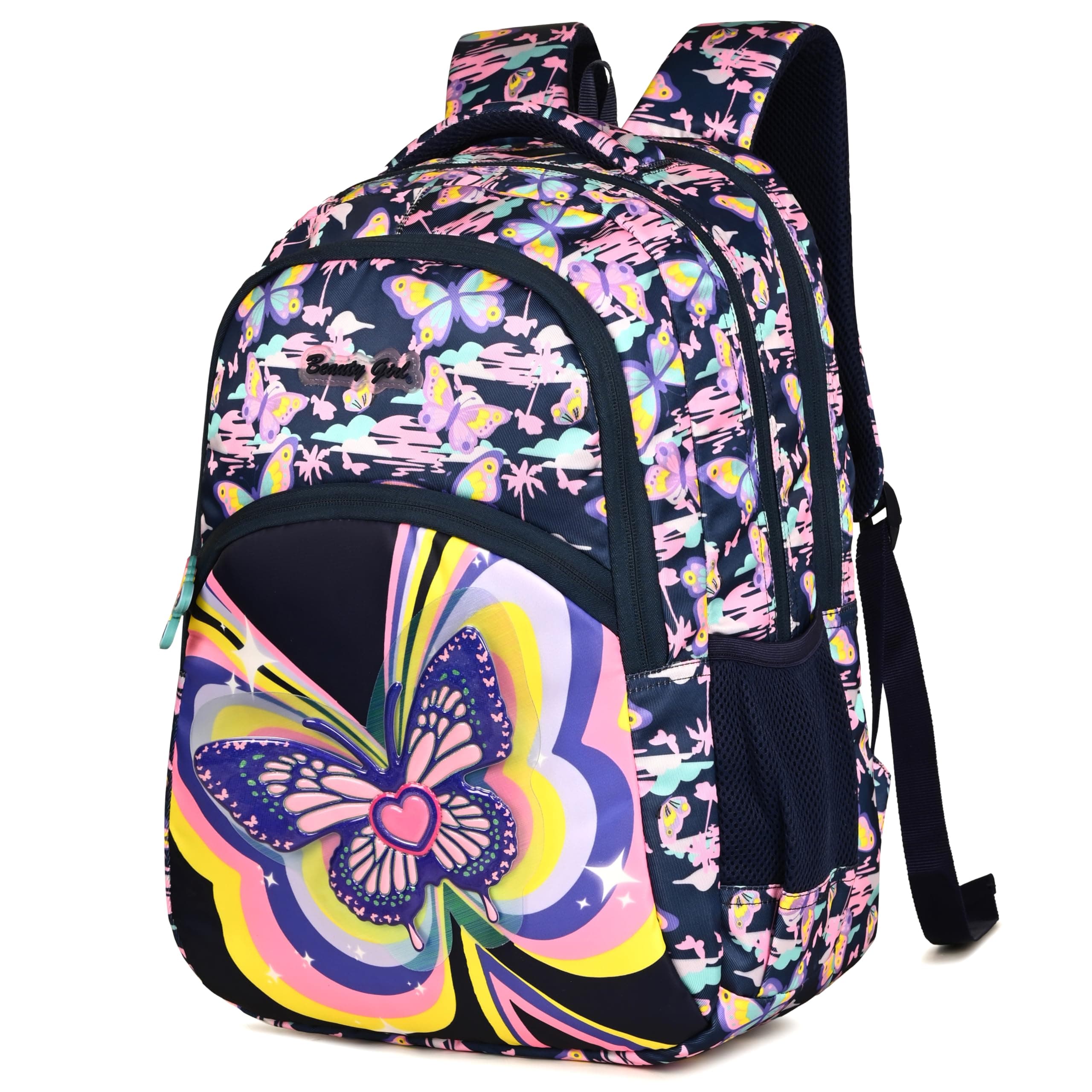 BEAUTY GIRLS BY HOTSHOT BLOSSOM_1670|school bag for girls|kids bag|18 inch|backpack for girls |water resistant|28L school bag