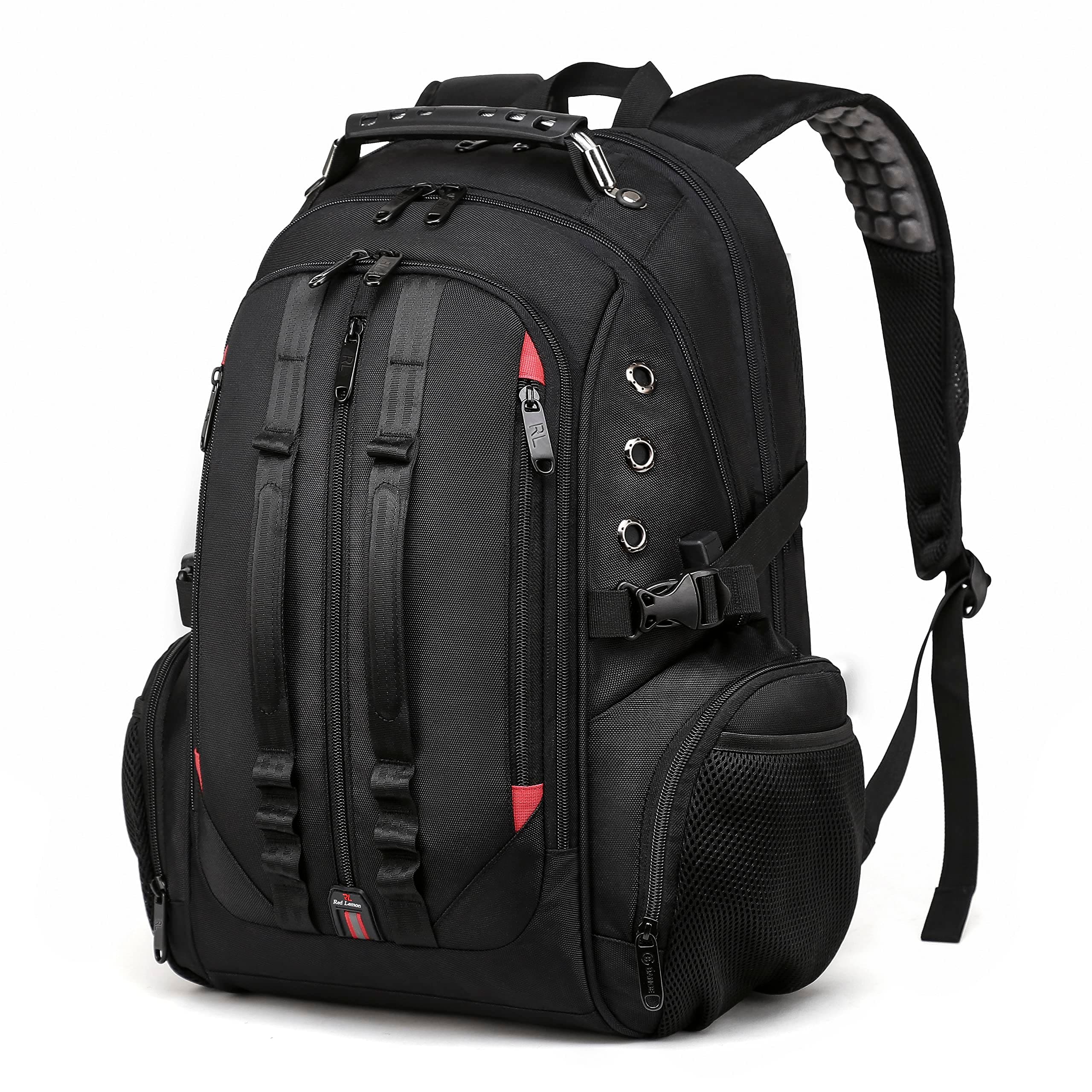 Red Lemon Swisslook Polyester Bange Series 45L 15.6-inch Laptop Bags Backpack for Men and Women Semi Waterproof USB with Anti Theft Pocket Travel Backpack