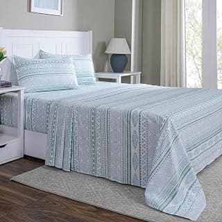 maspar 100% Cotton Printed Double Bed Bedsheet with 2 Pillow Case - 144 TC