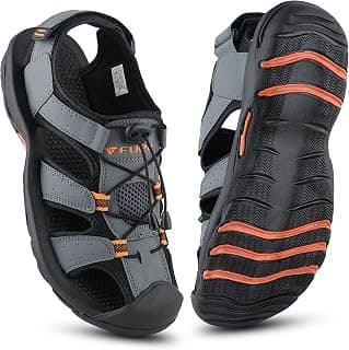 FUEL Soldier-02 Flexible Fisherman Sandals for Men in Comfortable & Breathable Casual Sandals in Protective Bump Toe with Anti-Skid Outdoor & Sports Footwear